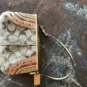 Coach Multicolor Embellished Wristlet